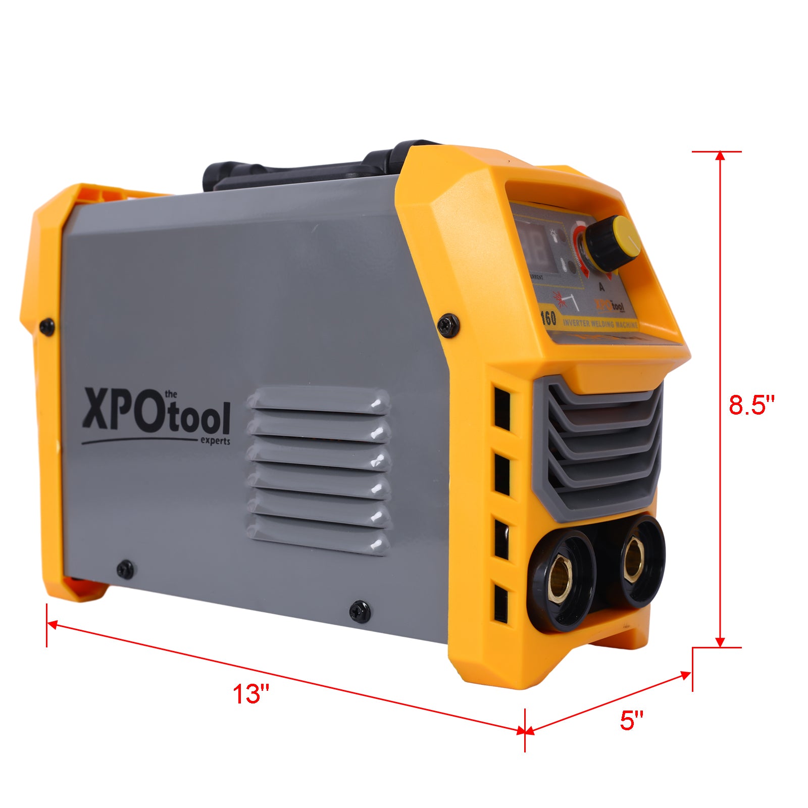 110/220V MMA Welder, 160A Stick ARC Welding Machine IGBT Inverter Digital Display LCD Hot Start Welder with Electrode Holder, Work Clamp, Input Power Adapter Cable Dual Voltage DC