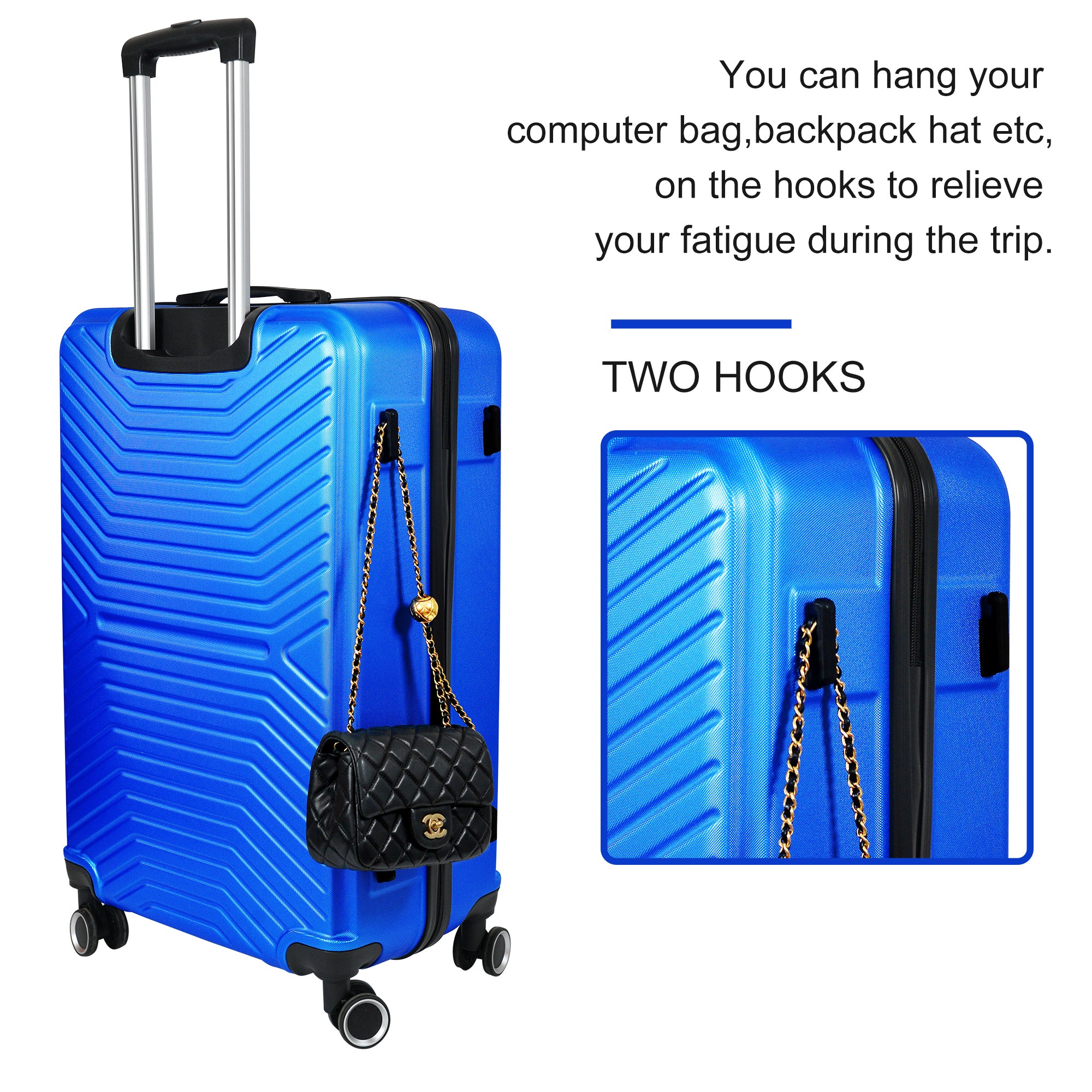 Luggage Sets Expandable ABS Hardshell 3pcs Clearance Luggage Hardside Lightweight Durable Suitcase sets Spinner Wheels Suitcase with TSA Lock 20in/24in/28in