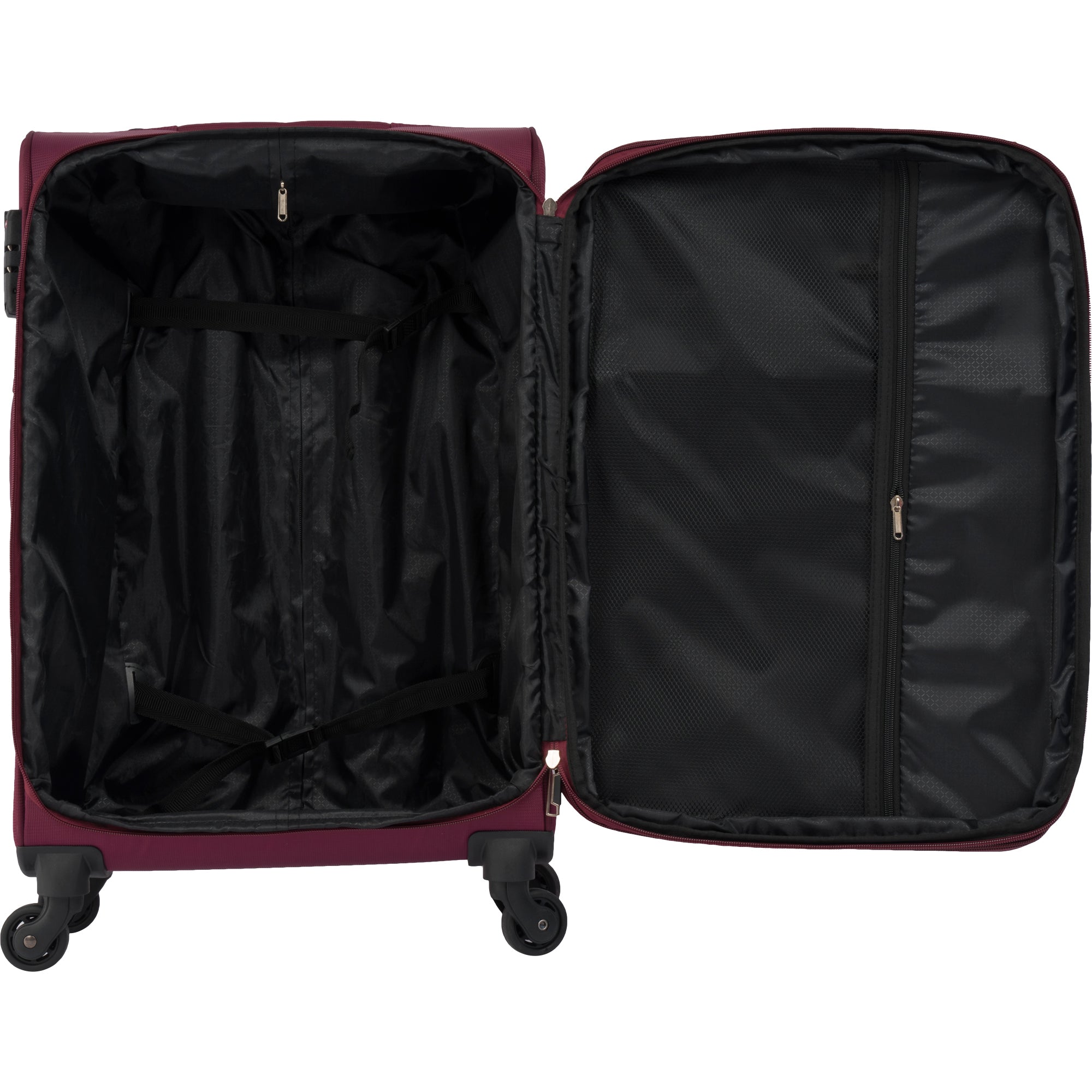 Softside Luggage Expandable 3 Piece Set Suitcase Upright Spinner Softshell Lightweight Luggage Travel Set