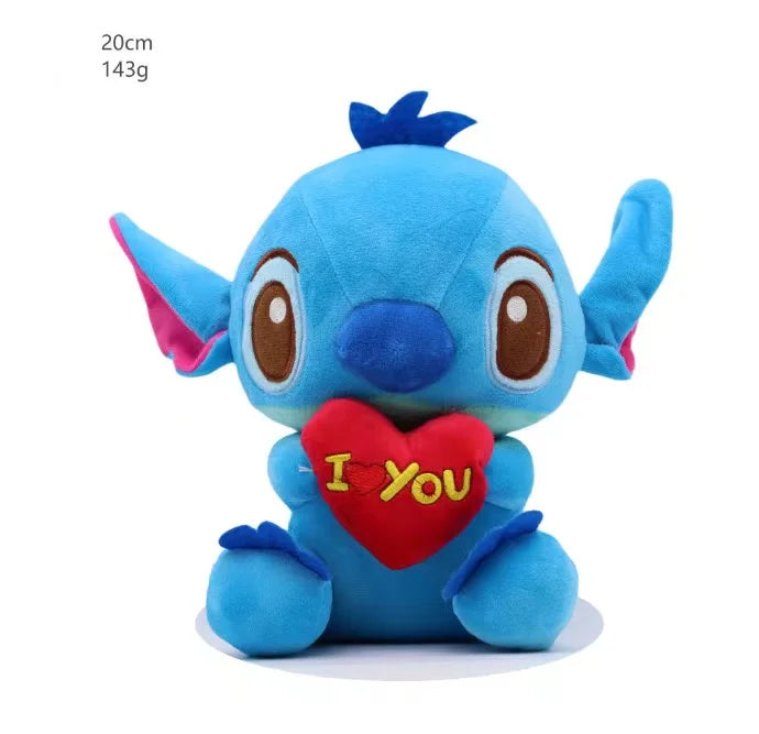 Genuine Disney Stitch 20-25CM Plush Toy Anime Lilo & Stitch Stuffed Toys Kawaii Cartoon Cute Pillow Doll Toys Kids Birthday Gift