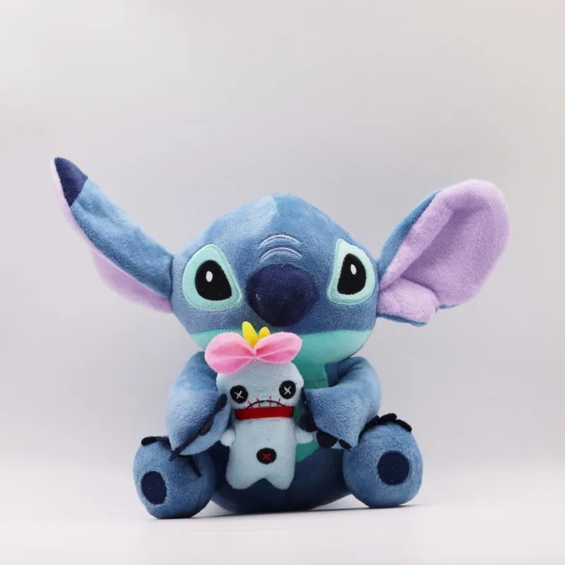 Genuine Disney Stitch 20-25CM Plush Toy Anime Lilo & Stitch Stuffed Toys Kawaii Cartoon Cute Pillow Doll Toys Kids Birthday Gift