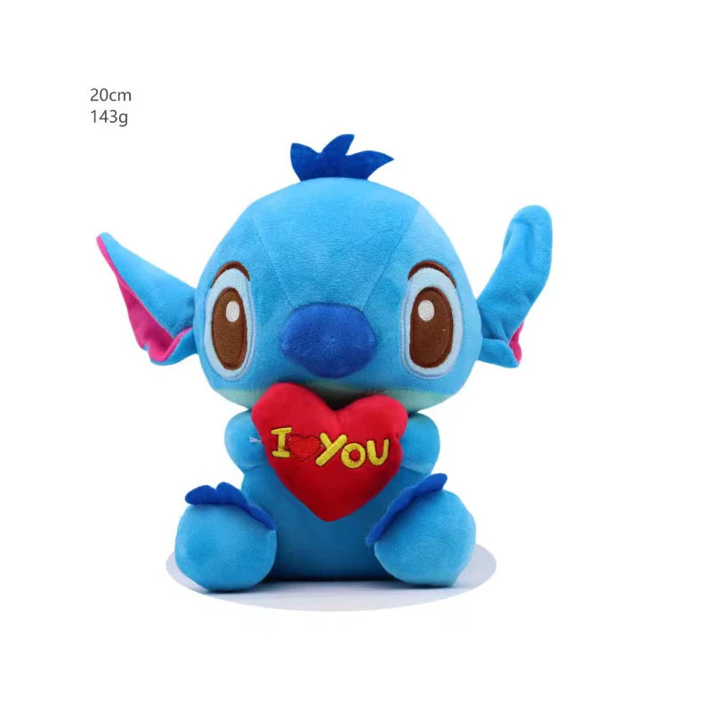 Genuine Disney Stitch 20-25CM Plush Toy Anime Lilo & Stitch Stuffed Toys Kawaii Cartoon Cute Pillow Doll Toys Kids Birthday Gift