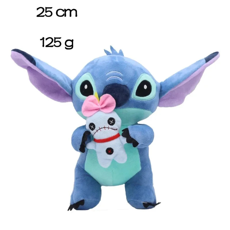 Genuine Disney Stitch 20-25CM Plush Toy Anime Lilo & Stitch Stuffed Toys Kawaii Cartoon Cute Pillow Doll Toys Kids Birthday Gift