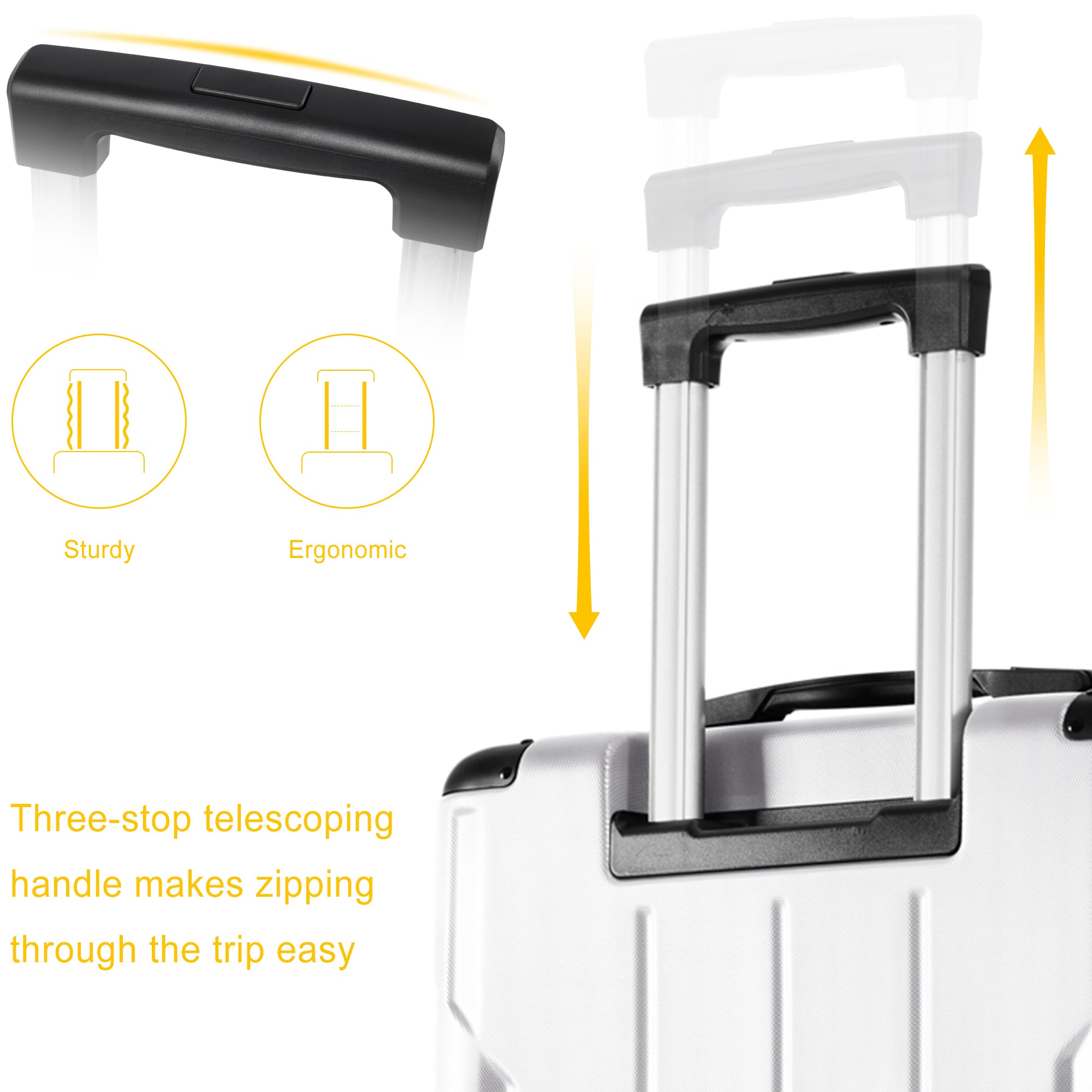 Hardshell Luggage Spinner Suitcase with TSA Lock Lightweight Expandable 24'' (Single Luggage)