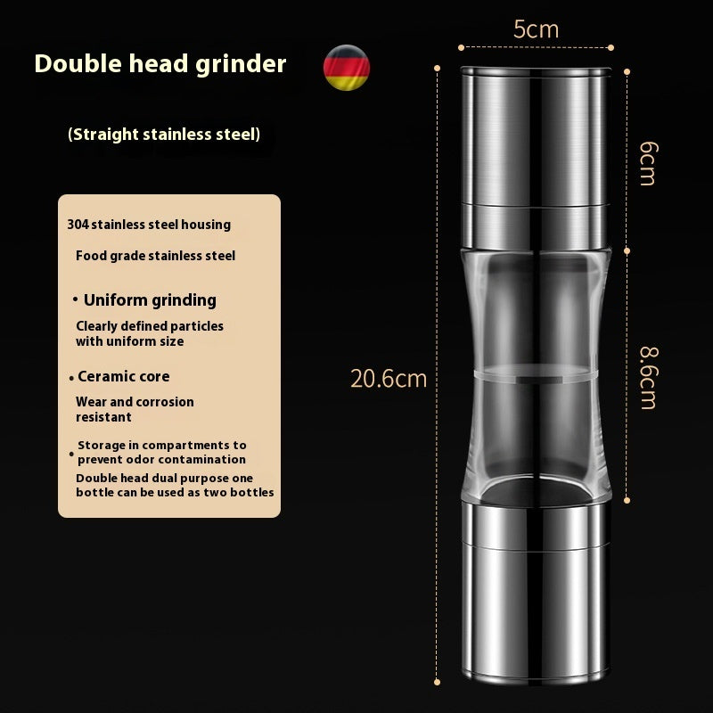 304 Double-headed Stainless Steel Pepper Grinder