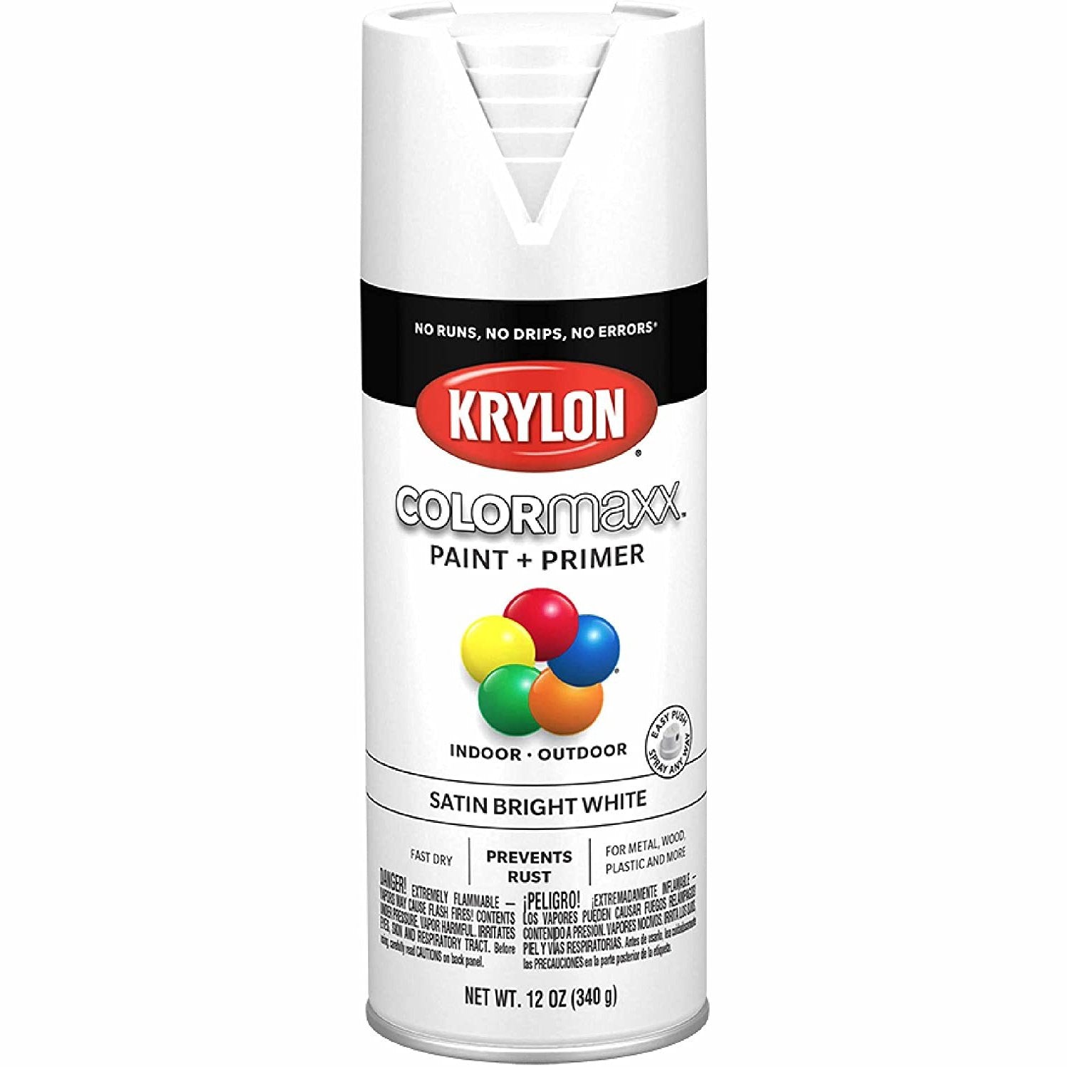 Krylon K05525007 COLORmaxx Spray Paint and Primer for Indoor/Outdoor Use, Gloss Ivy Leaf Green