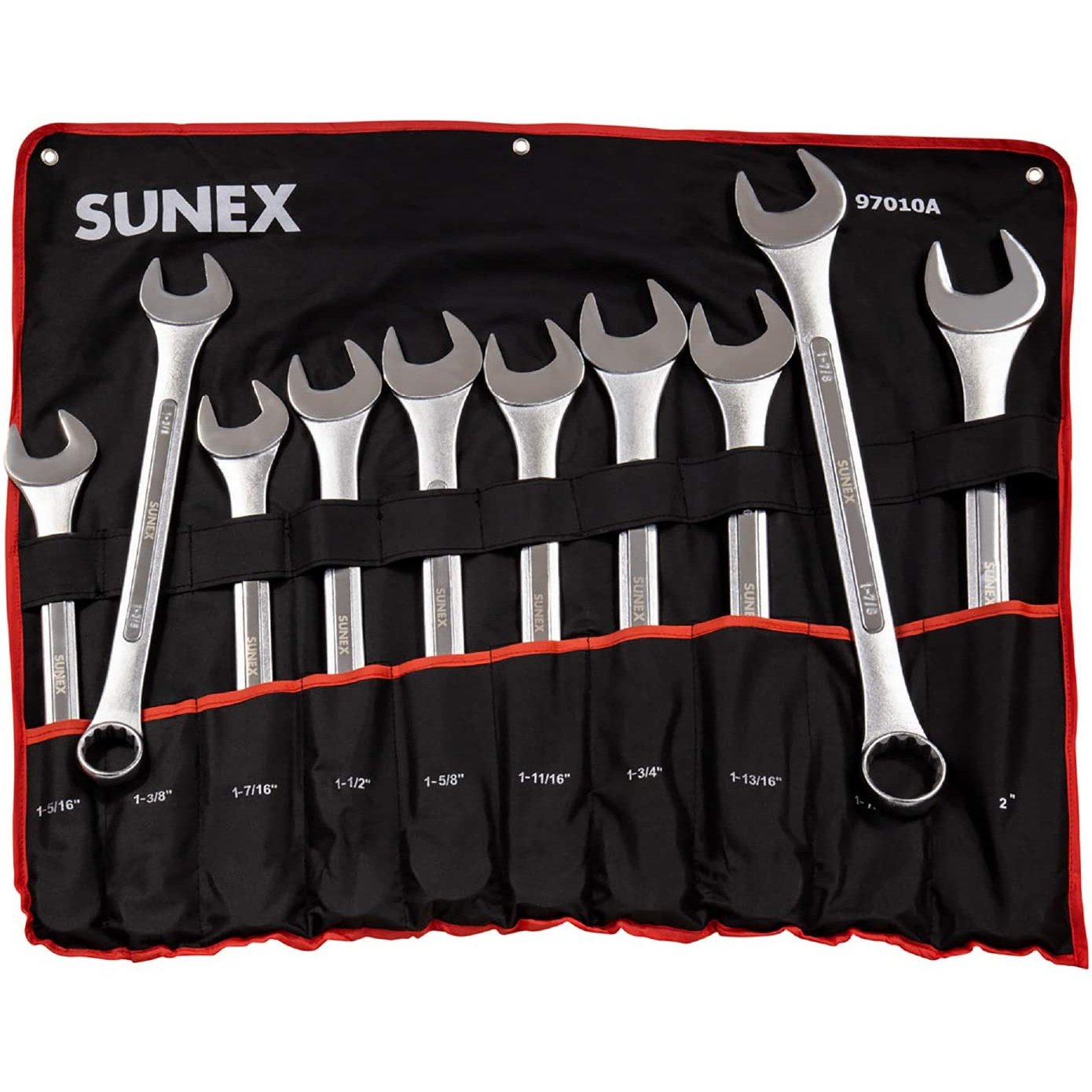 Sunex 9937 6 Pc. Super Jumbo Ratcheting Wrench Set Includes Roll-Case