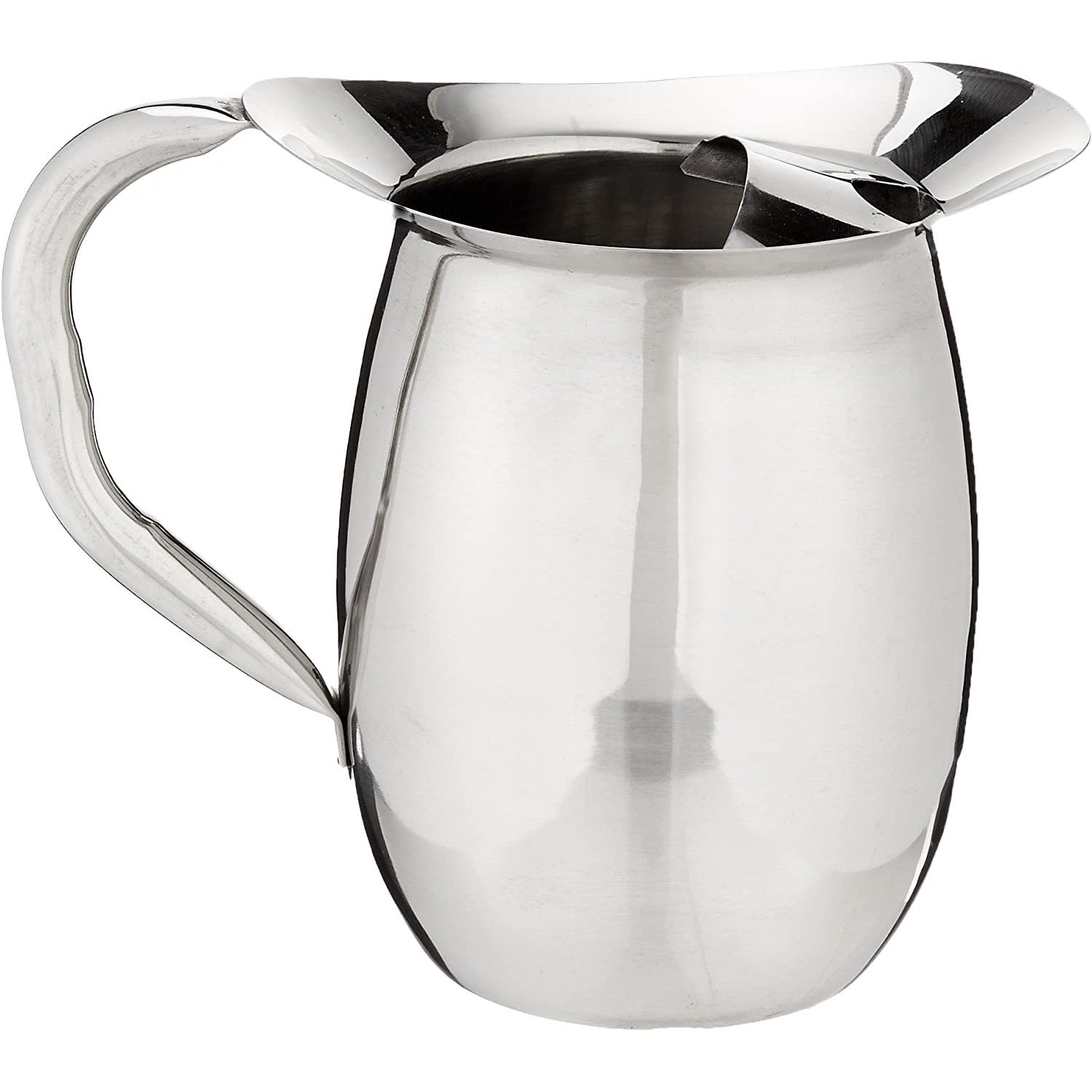 Winco WPB-2C Deluxe Bell Pitcher with Ice Catcher, 2-Quart, Stainless Steel